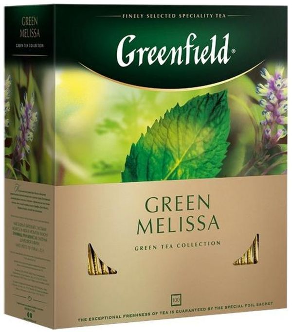 Чай Гринфилд Грин Мелисса зеленый с мелиссой 100шт/уп