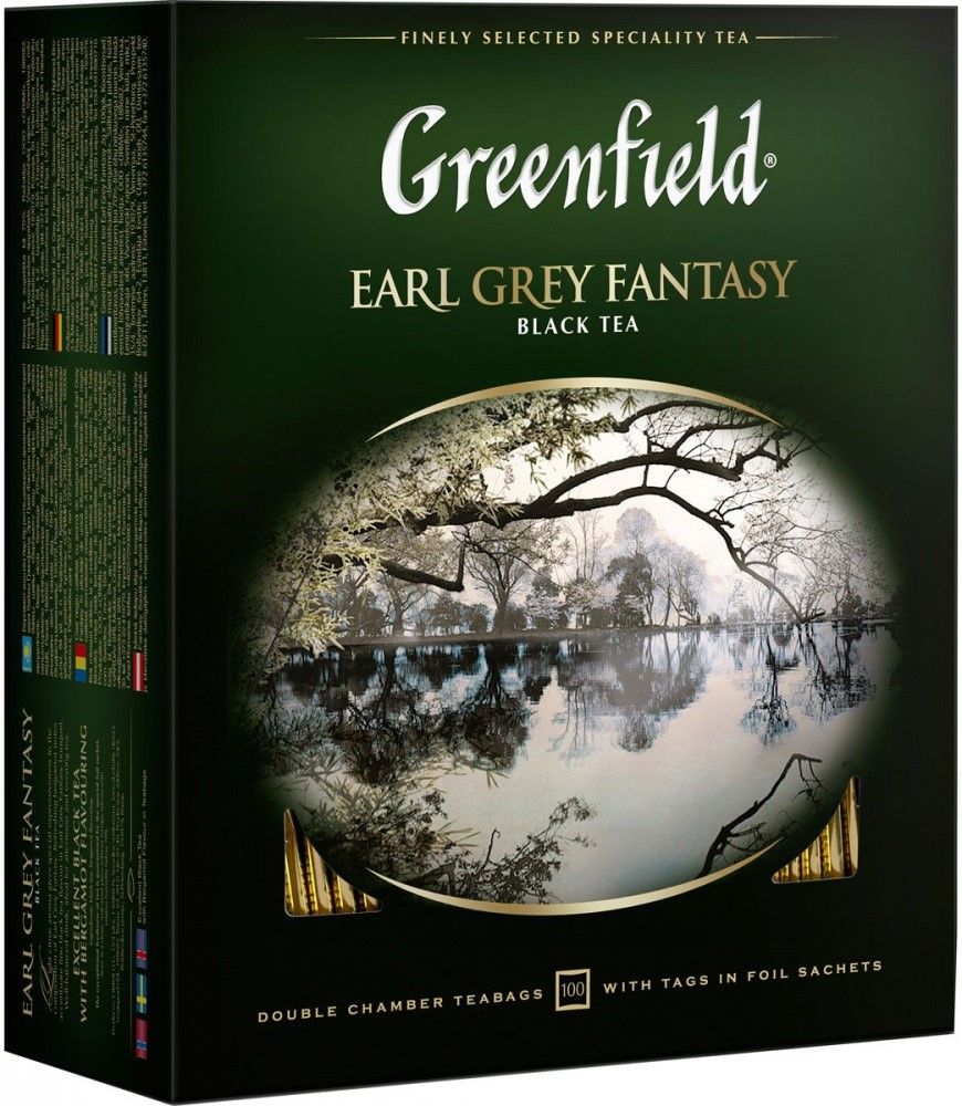 картинка Чай Гринфилд Эрл Грей черный с бергамотом 100шт/уп от компании ЧИСТЫЕ КЛЮЧИ