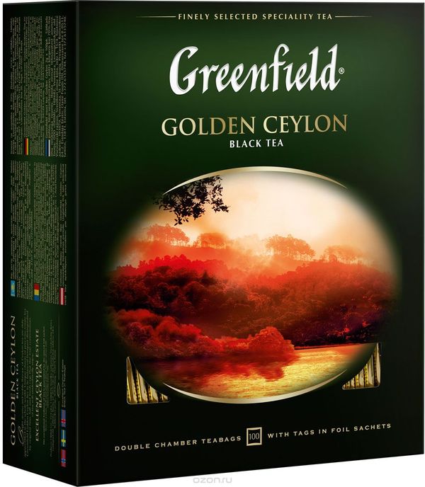 картинка Чай Гринфилд Голден Цейлон 100 шт/уп от компании ЧИСТЫЕ КЛЮЧИ